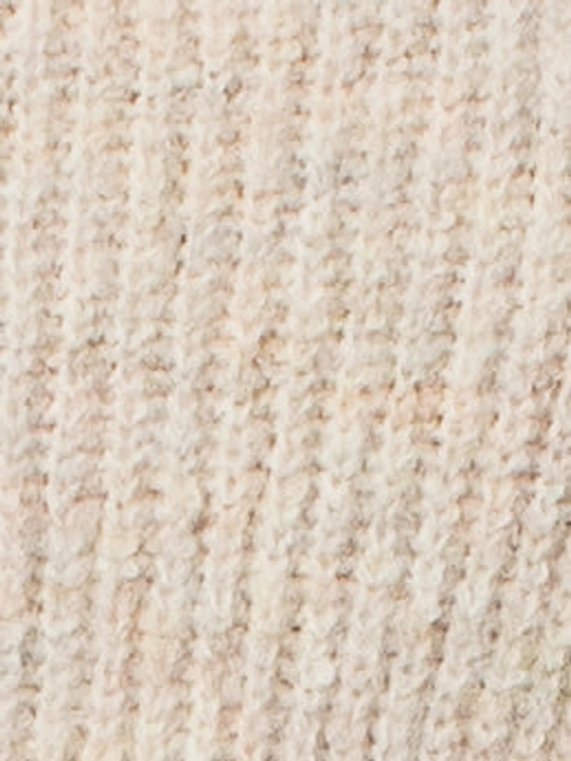 Long-sleeve ftted knit pullover sweater