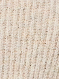 Long-sleeve ftted knit pullover sweater
