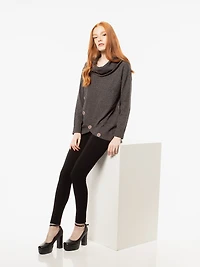 Long-sleevesemi-fitted knit tunic