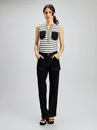 Jean large à taille haute