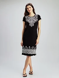 Robe maxi ligne A en tricot