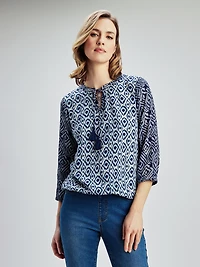 Blouse ample à manches 3/4