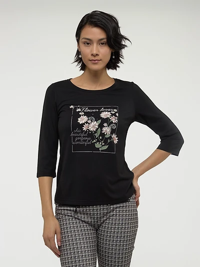 T-shirt à manches 3/4