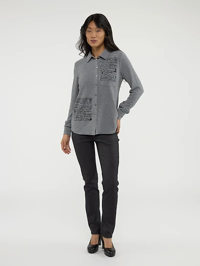 Blouse à manches longues avec boutons