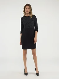 Robe courte droite en tricot