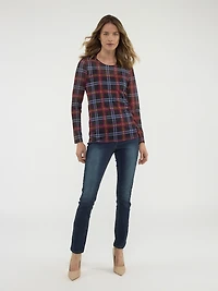 Long-sleeves fitted t-shirt