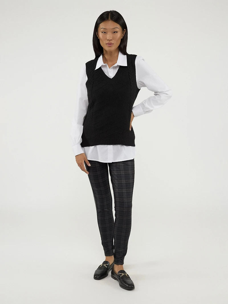 Pantalon étroit ajusté à enfiler