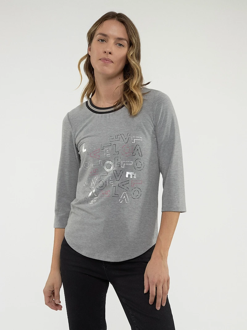 T-shirt à manches 3/4