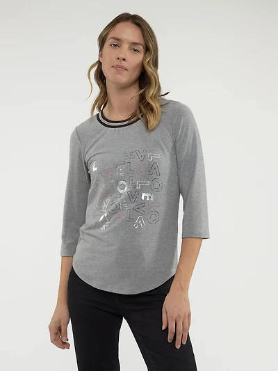 T-shirt à manches 3/4