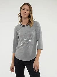 T-shirt à manches 3/4