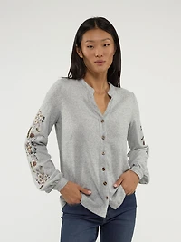 Blouse à manches longues avec boutons