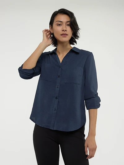 Blouse à manches longues avec boutons