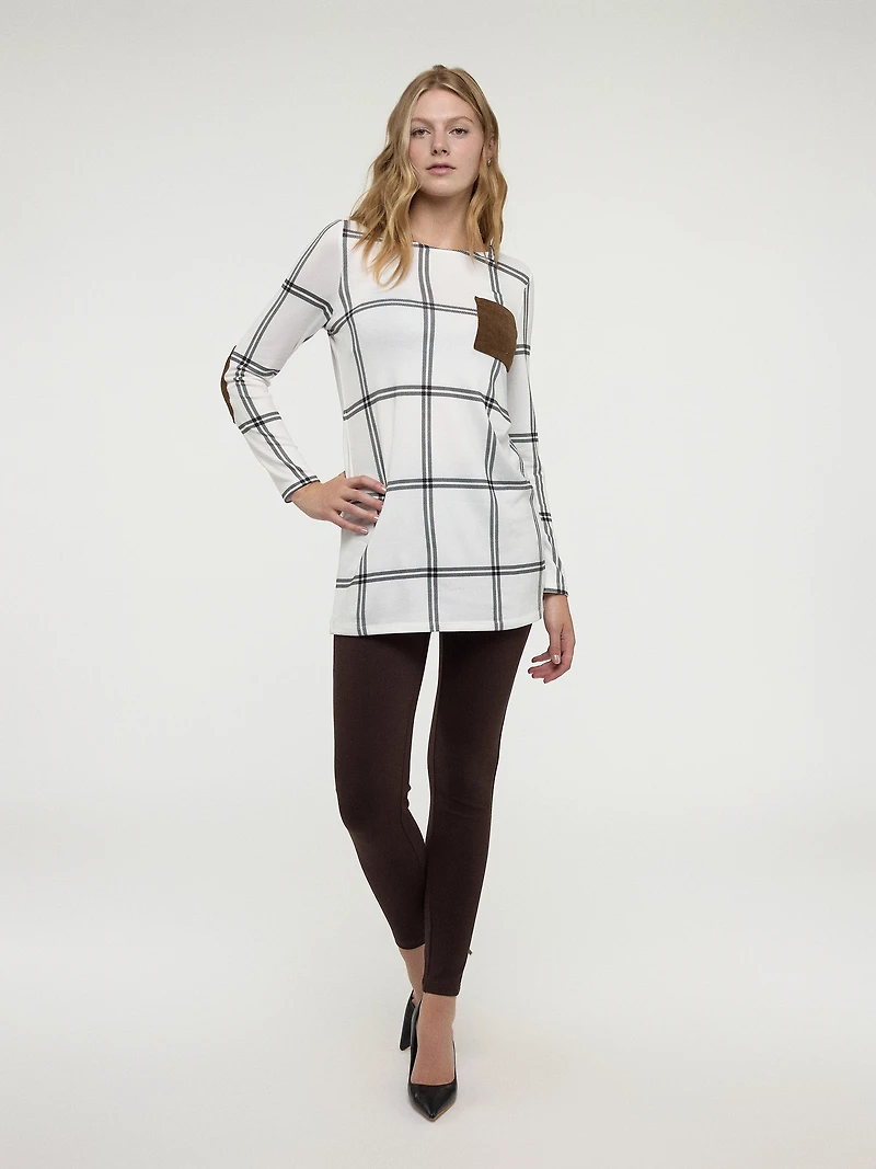 Long-sleevesemi-fitted knit tunic