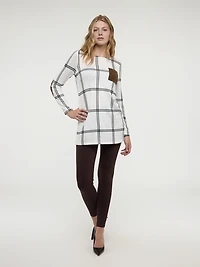 Long-sleevesemi-fitted knit tunic