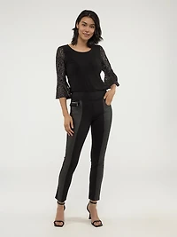 Pantalon étroit ajusté à enfiler