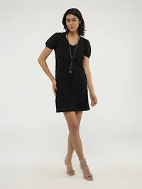 Short straight knit dress