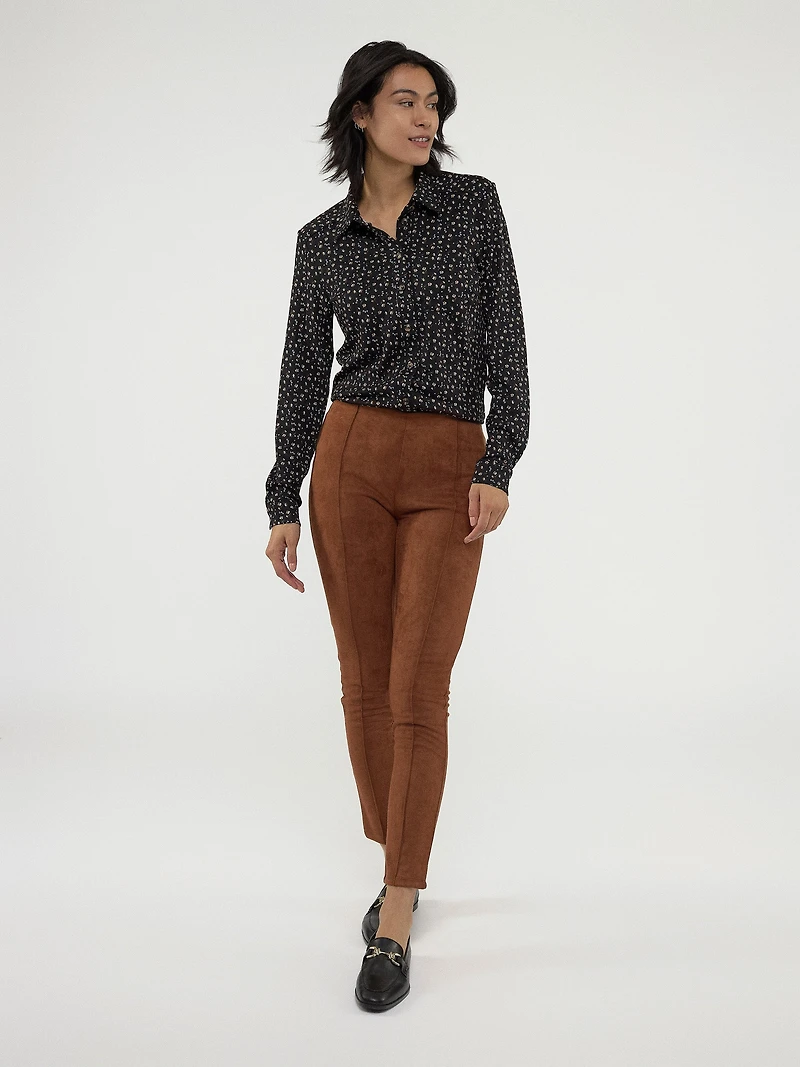 Skinny fitted pull-on pant