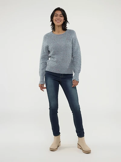 Long-sleeve loose pullover sweater