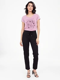 Pantalon traille haute à enfiler