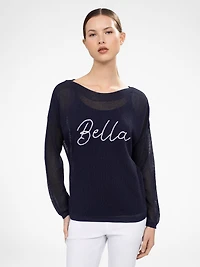 Long-sleeve loose sweater