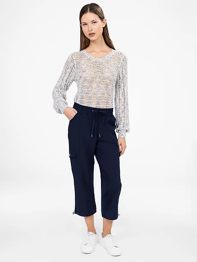 Casual pull-on capri