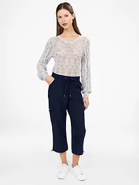 Casual pull-on capri