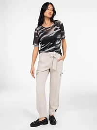 3/4-sleeve fitted t-shirt