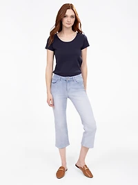 Semi-flared ankle jeans
