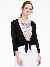 Cardigan ouvert à manches 3/4