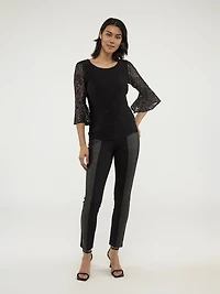 3/4-sleeve semi-fitted t-shirt
