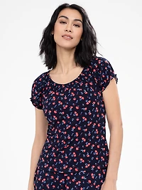 Short-sleeve semi-fitted t-shirt