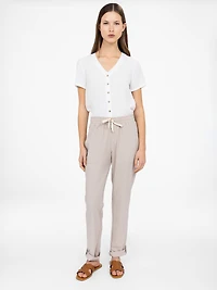 Straight casual pull-on pant