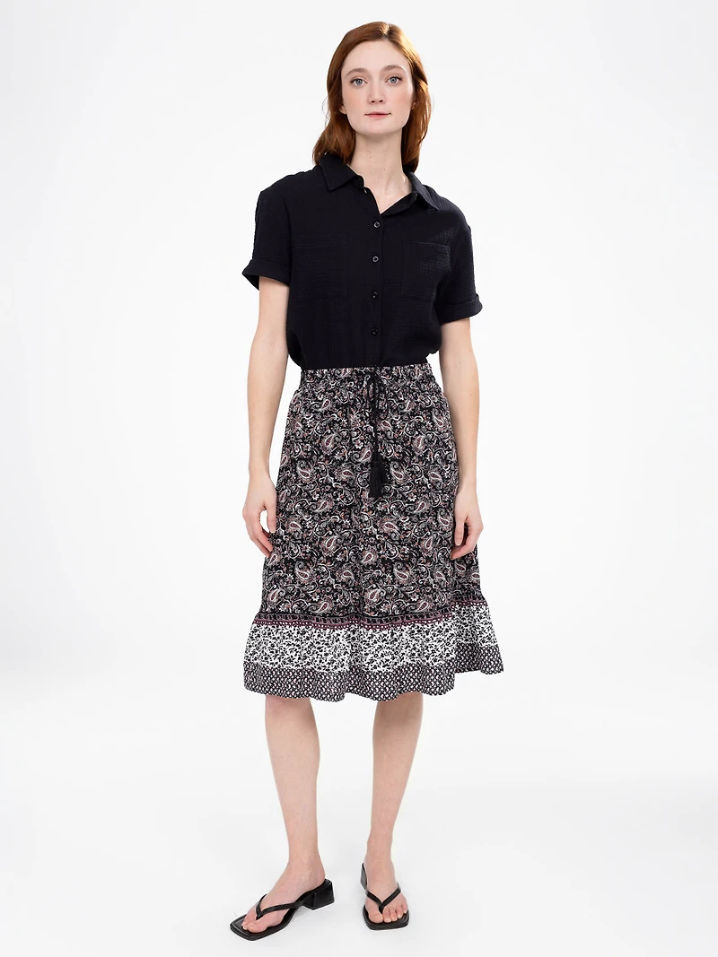 Mid-calf flared skirt