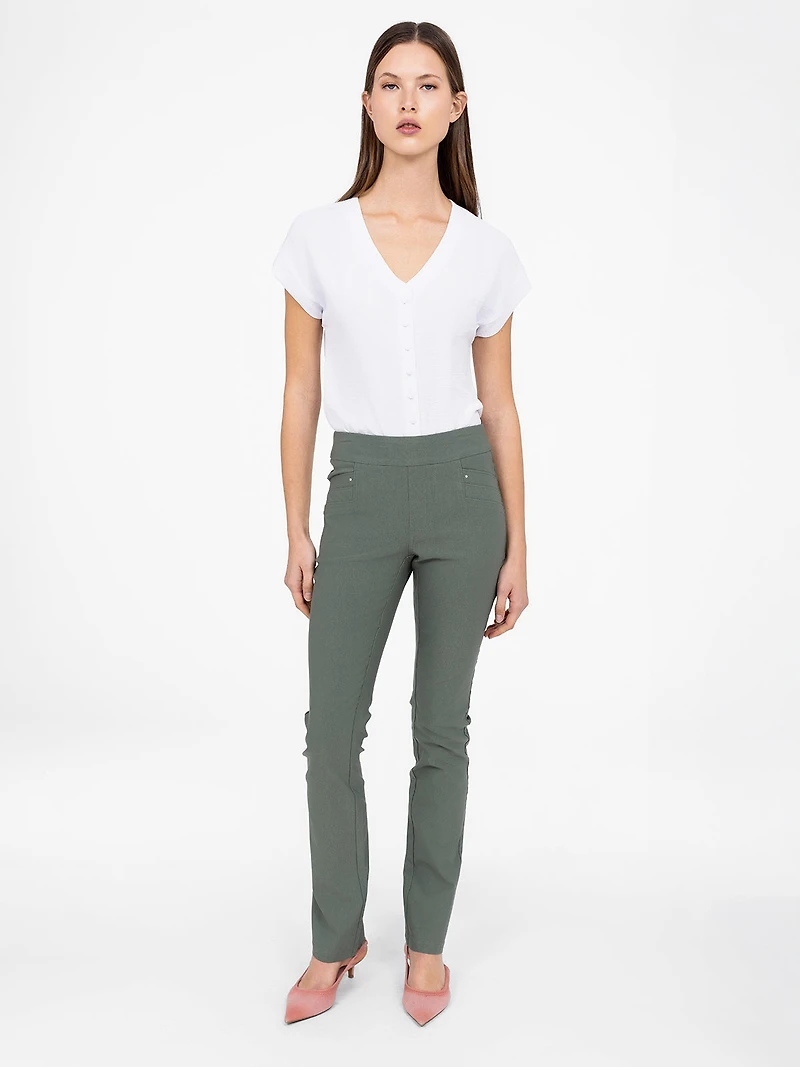 Pantalon ajusté décontracté à enfiler