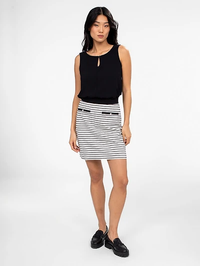 knit short A line skirt