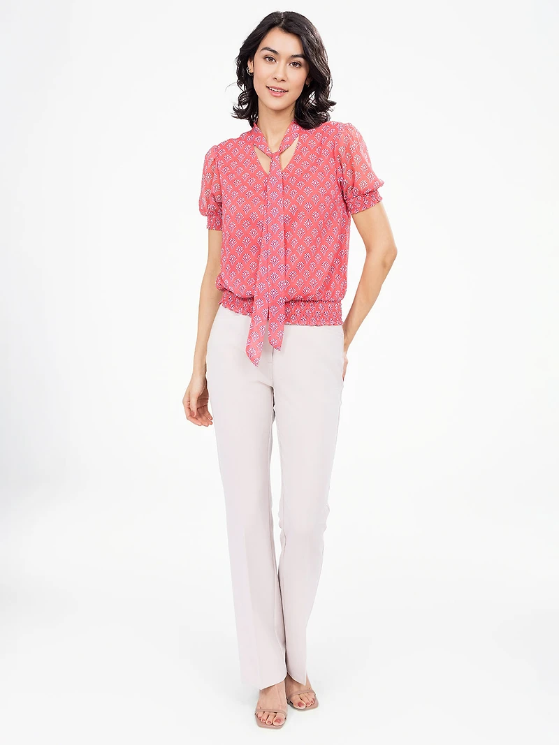 Blouse à manches courtes avec boutons