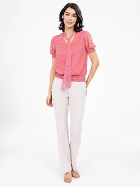 Blouse à manches courtes avec boutons
