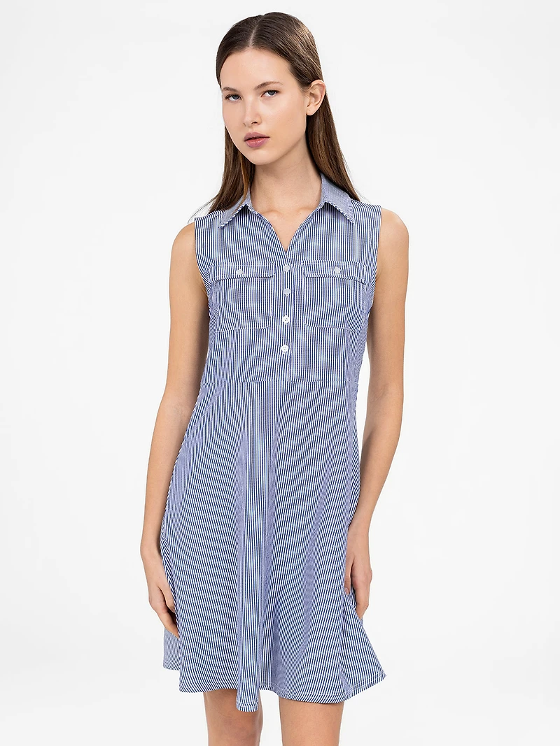 Flared short midi dress