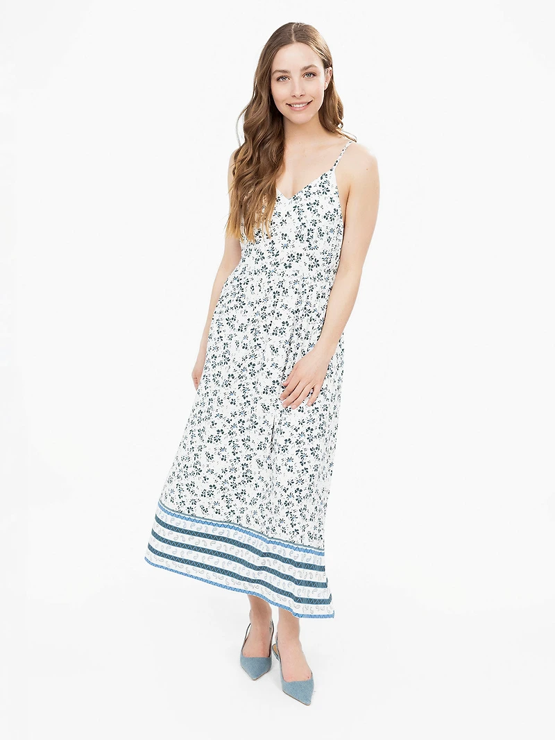 Robe maxi évasée en tricot