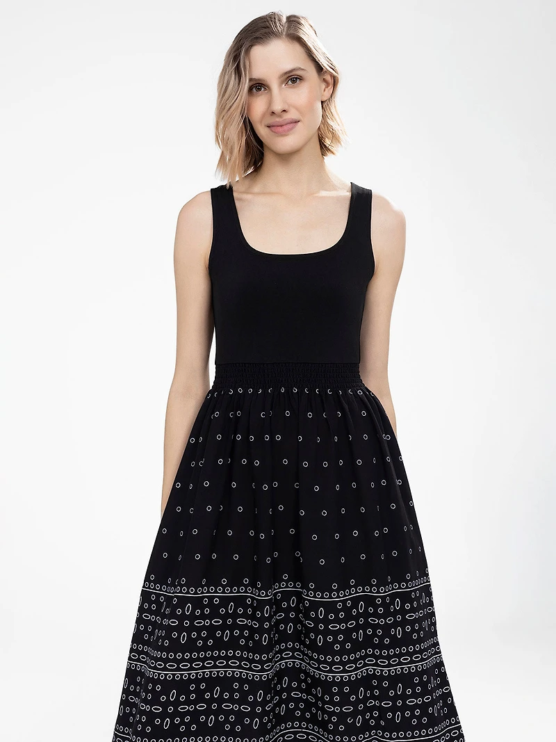 Robe maxi ligne A en tricot