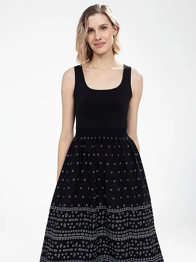 A line maxi knit dress