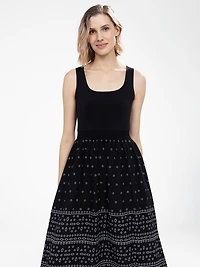 Robe maxi ligne A en tricot