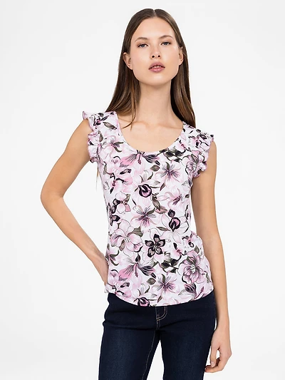 Short-sleeve semi-fitted t-shirt
