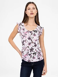 Short-sleeve semi-fitted t-shirt