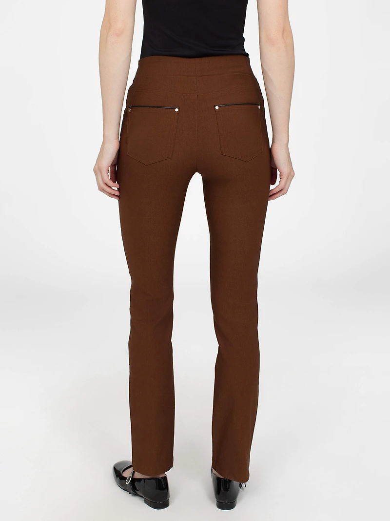 Pantalon droit ajusté à enfiler