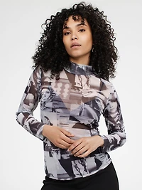 Long-sleeves fitted t-shirt