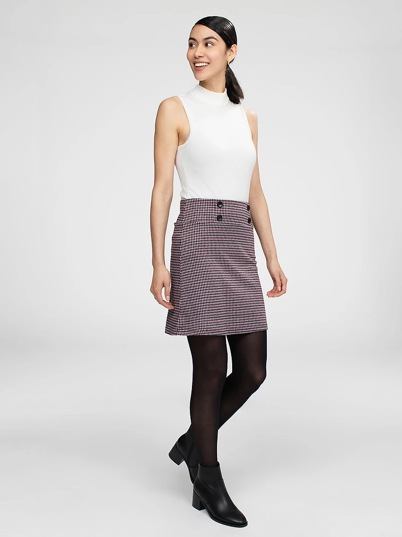 Jupe courte ligne A en tricot
