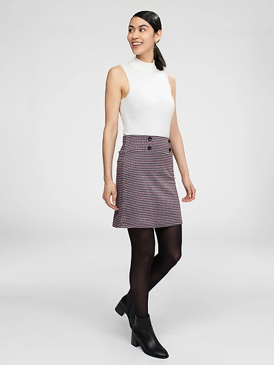 Jupe courte ligne A en tricot