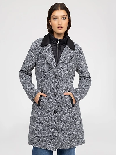 Semi-fitted long coat