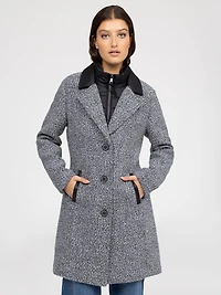 Semi-fitted long coat
